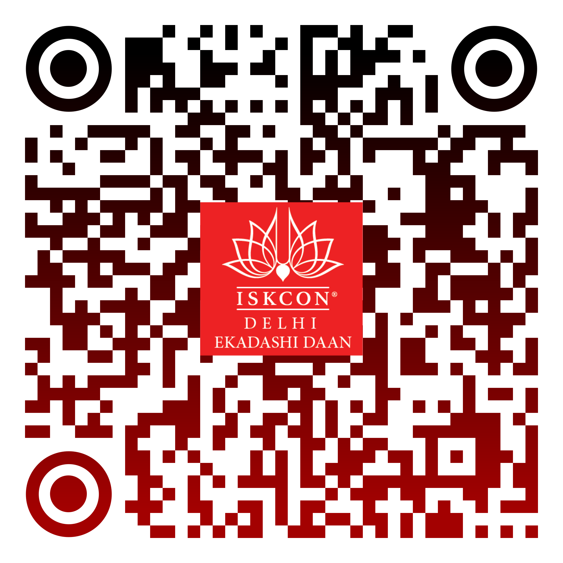 Ekadashi-Daan Ekadashi donation/daan qrcode iskcon delhi