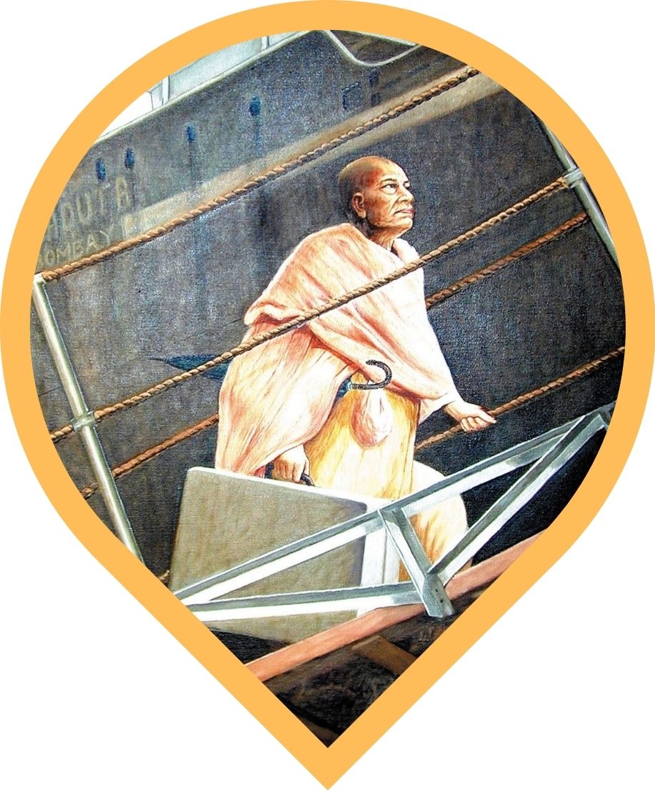 srila prabhupada went to USA iskcondelhi