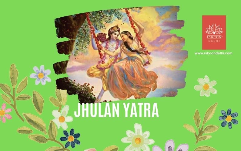 Jhulan Yatra celebration at ISKCON Delhi