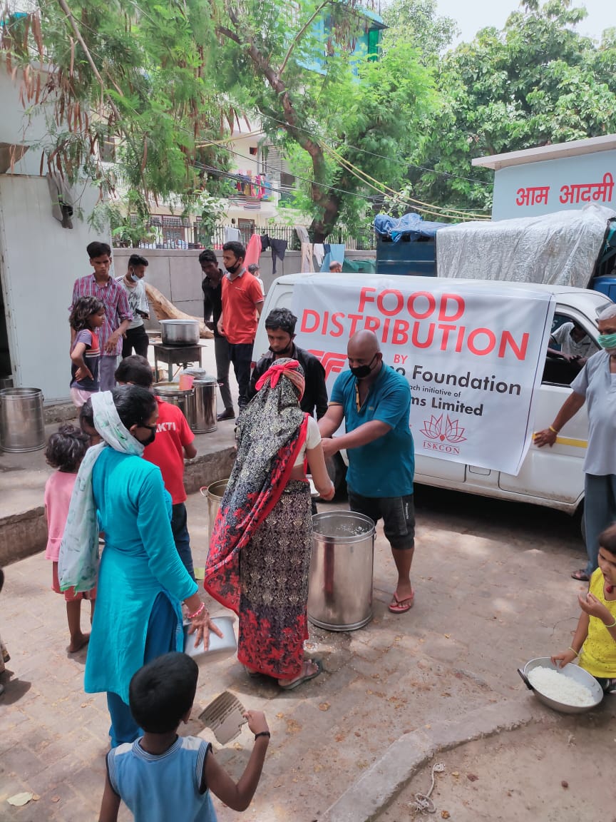 Food Donation Distribution at ISKCON Delhi