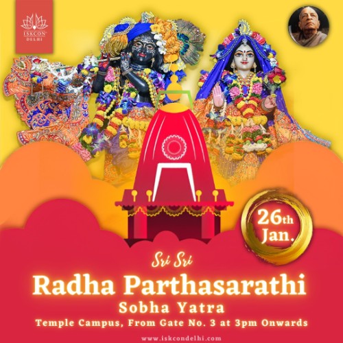 radha parthasarathi shobha yatra at iskcon delhi and basant panchami 2023