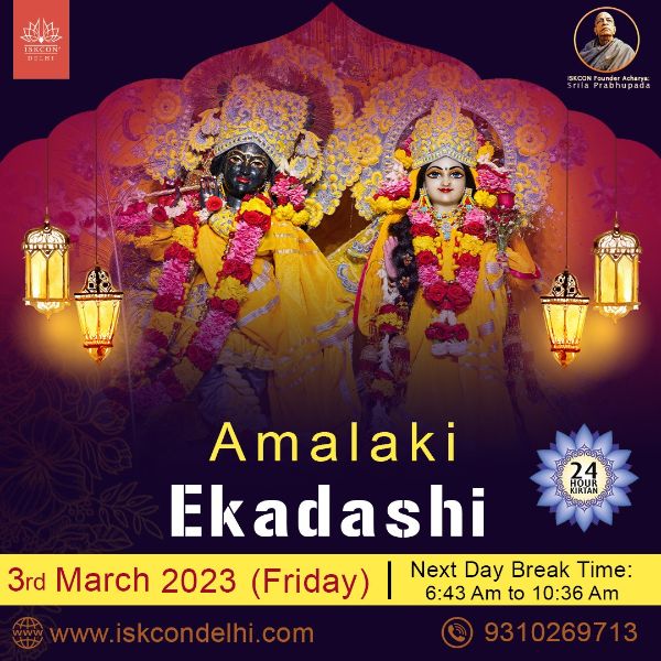 Amalaki Ekadashi 2023 03 March 2023 ISKCON Delhi